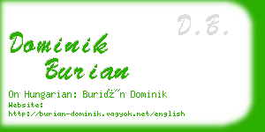 dominik burian business card